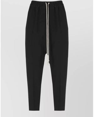 Rick Owens Cropped Straight-Leg Trousers - Black