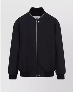 Jil Sander Cotton Oversized Bomber Jacket - Blue