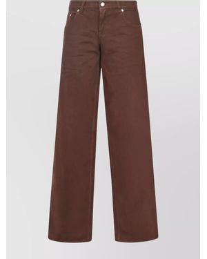 Stella McCartney Wide Leg Pants Five Pocket Style - Brown