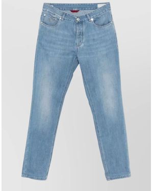 Brunello Cucinelli Denim Slim-Fit Jeans - Blue