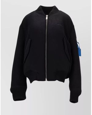 Off-White c/o Virgil Abloh Wool Bomber Jacket - Black