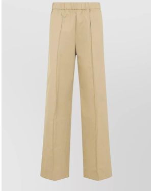 Jil Sander Cotton Relaxed-Fit Wide-Leg Trousers - Natural