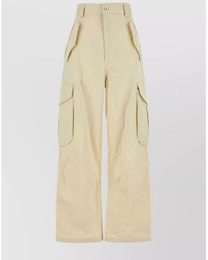 Bottega Veneta Wide-Leg Cargo Trousers - Natural