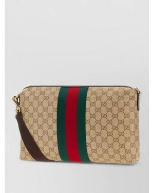 Gucci Gg Fabric Crossbody Bag Adjustable Strap - Multicolour