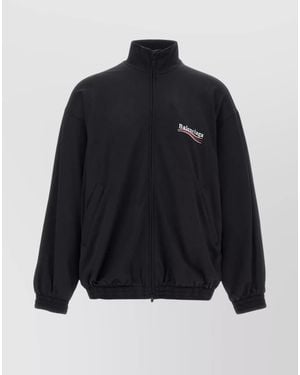 Balenciaga Zip-Up Blouson Jacket - Blue