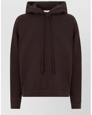 Agolde Cotton Hooded Sweatshirt Relaxed Fit - Brown