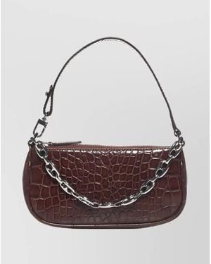 BY FAR Mini Rachel Leather Shoulder Bag - Brown