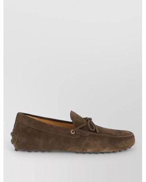 Tod's Leather Boat Shoes - Brown