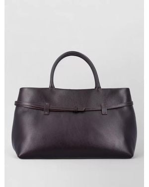 MANU Atelier Cylinder Leather Tote Bag - Blue