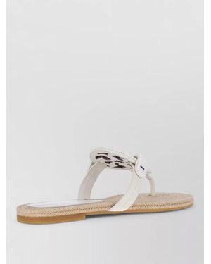 Tory Burch Sandals Ballet Style Decorative Detail - White