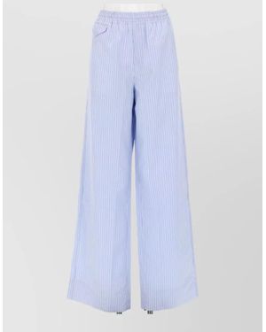 A.P.C. Striped Lounge Trousers Wide Leg Design - Blue