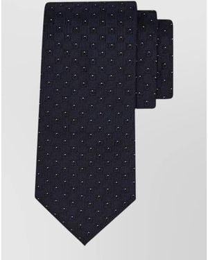 Ferragamo Silk Tie Gancini Motif Jacquard Pattern - Blue
