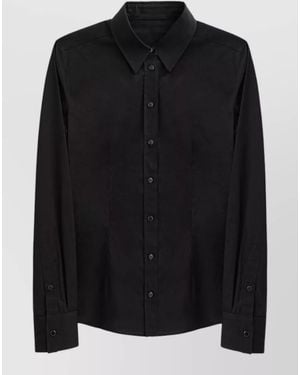Dolce & Gabbana Cotton Long-Sleeve Shirt - Black