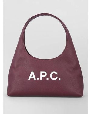 A.P.C. Baby Ninon Compact Recycled Leather Shoulder Bag - Purple