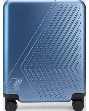 K-Way Textured Logo Travel Trolley - Blue