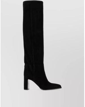Jimmy Choo Suede Knee-High Boots - Black