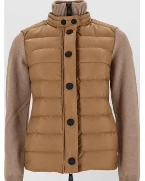 Moncler Down Fitted Jacket - Brown