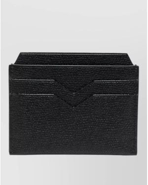 Valextra Leather Cardholder - Black