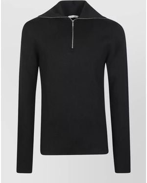 Entire studios Zip Jumper Long Sleeves Ribbed Texture - Black