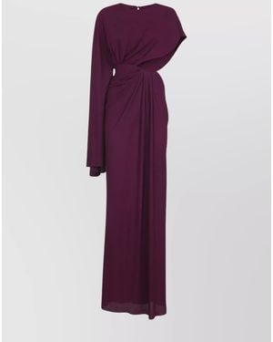 Giambattista Valli Asymmetric Draped Maxi Dress - Purple