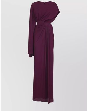 Giambattista Valli Draped Asymmetric Maxi Dress - Purple