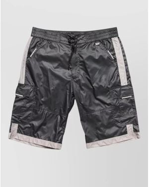 Dolce & Gabbana Zebra Pattern Deep V Neck Shorts - Grey