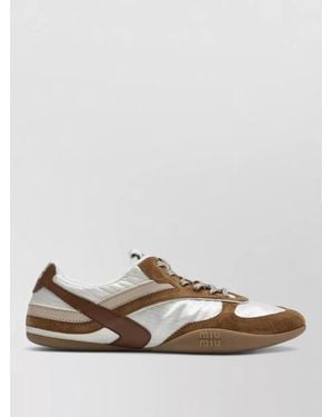 Miu Miu Trainers Contrasting Panels Rubber Sole Design - Multicolour