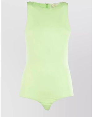 Genny Sleeveless Top Round Neckline Womenswear Piece - Green