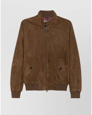 Baracuta Suede Harrington Bomber Jacket - Brown