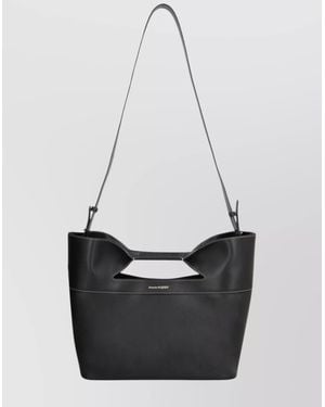 McQueen The Bow Calf Leather Cross-Body Bag - White