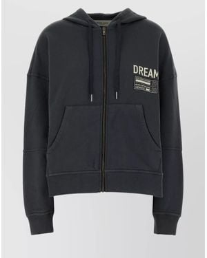Golden Goose Oversized Hooded Sweatshirt Front Pockets - Black