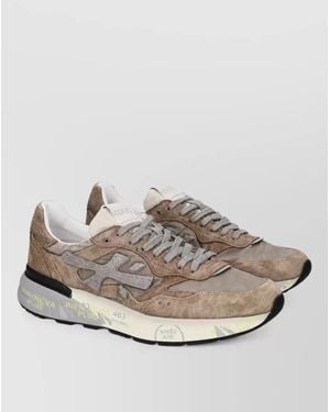 Premiata Leather Low-Top Sneakers - Natural