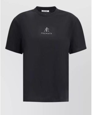 Premiata Cotton Crew Neck T Shirt Modern Touch - Black