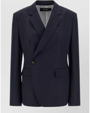 DSquared² Kathy Blazer Notch Lapel Chest Pocket - Blue