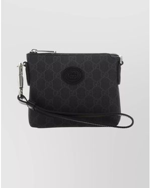 Gucci Monogram Fabric Clutch Bag - Black