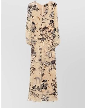 Etro Silk Maxi Dress - Natural