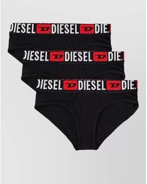 DIESEL Cotton Oxy-D-Core Briefs 3-Pack - Black