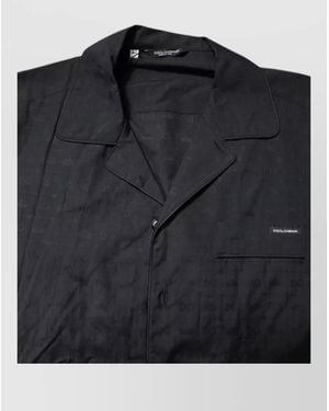 Dolce & Gabbana Cotton Pyjama Set Short Sleeves - Black