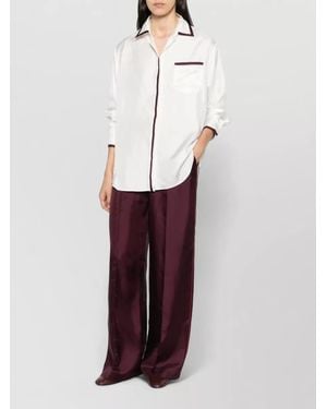 F.R.S For Restless Sleepers Silk Wide-Leg Pyjama Bottoms - White