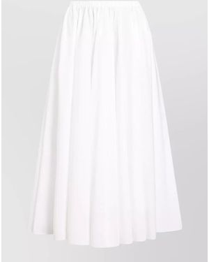Patou Cotton Midi Skirt - White