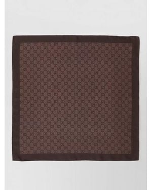 Gucci Silk Jacquard Scarf - Brown