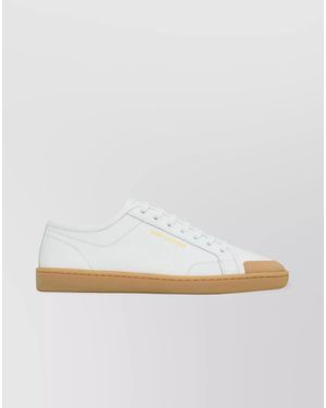 Saint Laurent Leather Low-Top Trainers - White