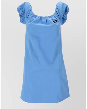 Miu Miu Cotton Poplin Mini Dress - Blue