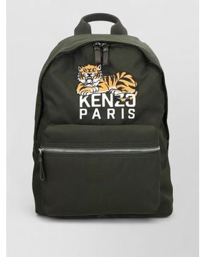 KENZO Versatile Backpack Featuring Multiple Elements - Gray