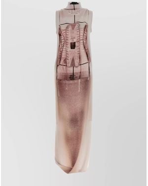 Jean Paul Gaultier 'The Draped Trompe-L'Œil Corset' Dress - Pink