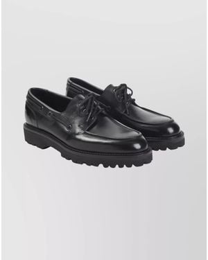 John Lobb Calf Leather Derby Shoes - Black