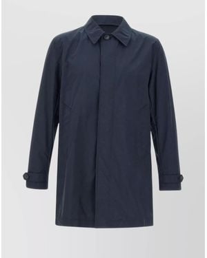 Woolrich Urban Touch Water-Repellent Overcoat - Blue