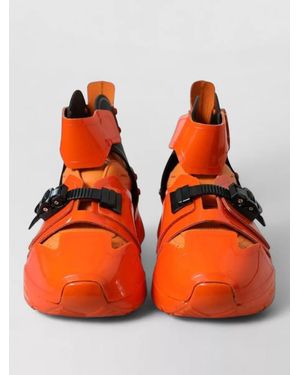 Dolce & Gabbana Leather Chunky Sandals - Orange