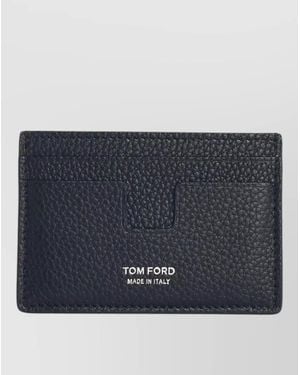 Tom Ford Leather Card Holder - Blue