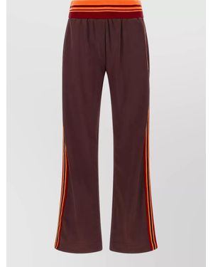 Dries Van Noten Striped Straight-Leg Loungewear Trousers - Red